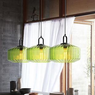 简约现代餐厅灯创意咖厅斯卧室吧545玻台客啡厅别墅板房孟菲璃吊