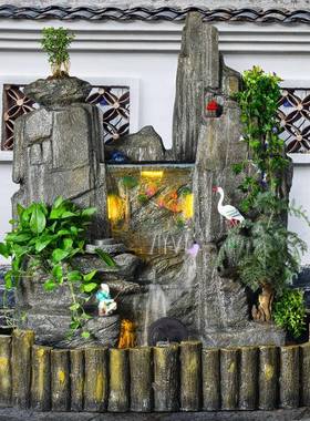 大型假山流水泉摆件泵庭户外落地造喷景水鱼池家庭装饰tb-77575花