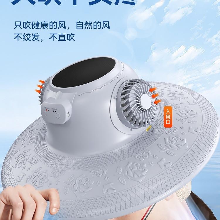 成人户外干活充电风扇帽