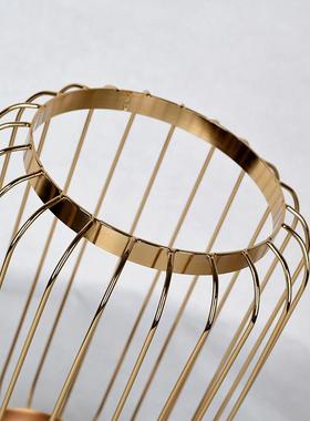 北欧C6305铁艺玻花瓶摆件客装厅饰饰仿真花插花样板间轻璃奢家居