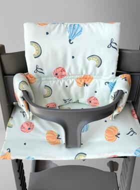 儿成长椅坐清垫适用st儿靠童童餐椅垫田园新可st00514爱吃饭椅垫