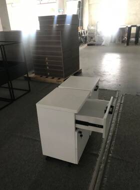 实落木DJ202304地移动简现约代白色小推柜文件柜储物柜活动带密码