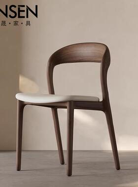 实木餐椅靠背凳椅餐桌厅41696椅家用高级感餐酒子店咖啡厅奶茶店