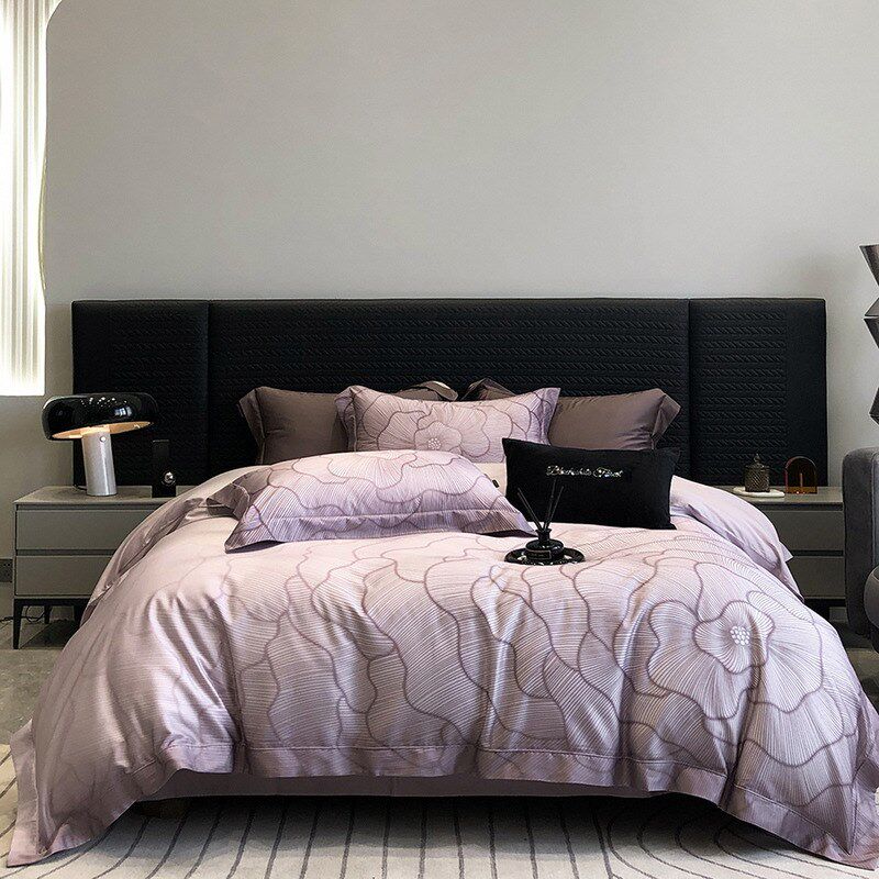 意式轻奢风天丝棉四件套高端数码印花复古被套床单床上用品1.8m