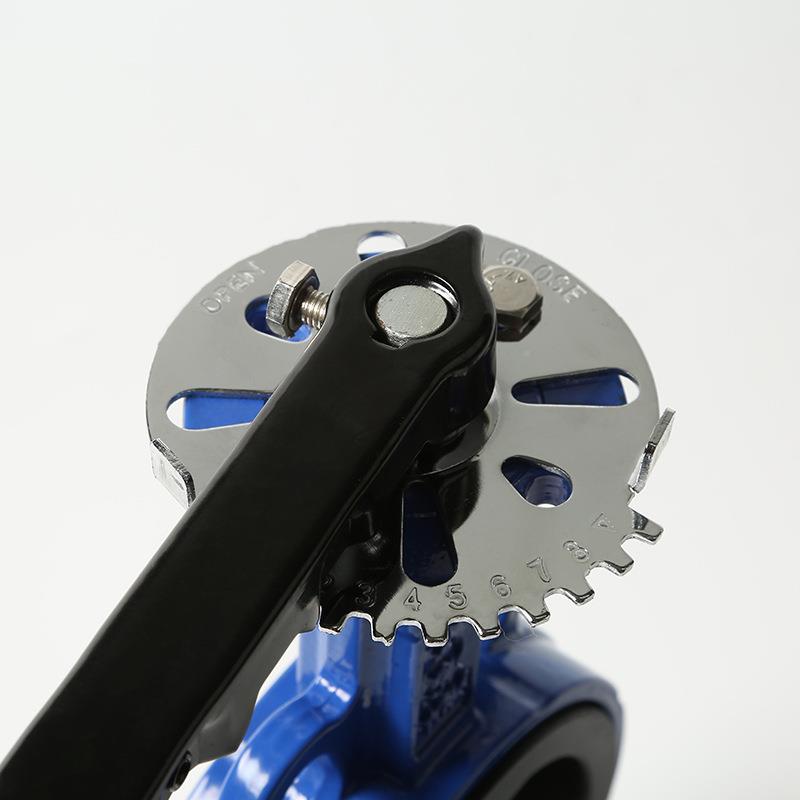 手动球磨铸铁-蝶阀D71X阀16Q带手柄910手动对夹蝶橡水利胶密封