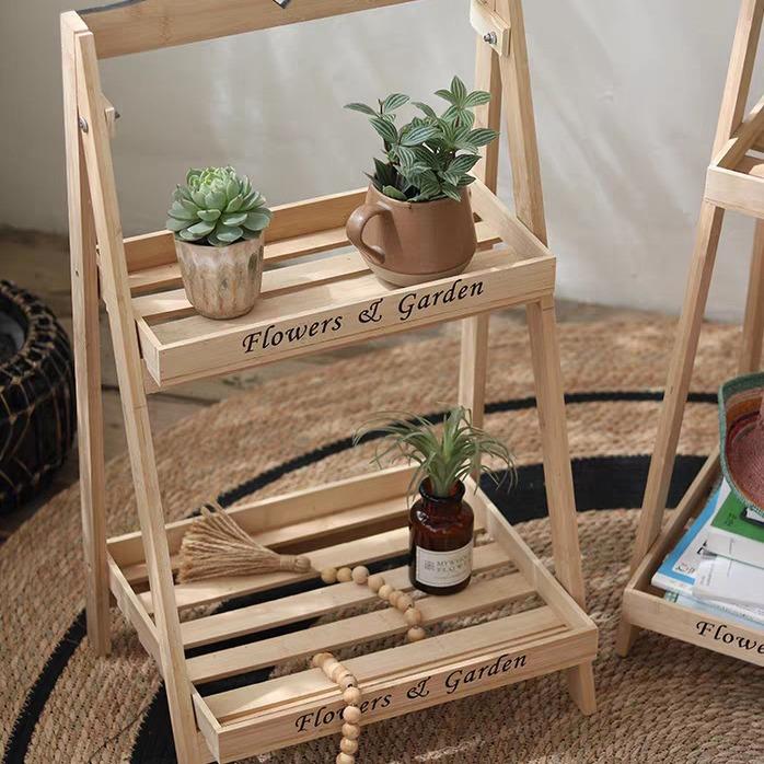 复古多层落式花架台肉花VDW盆植物多收地纳架子客厅阳折叠装饰置