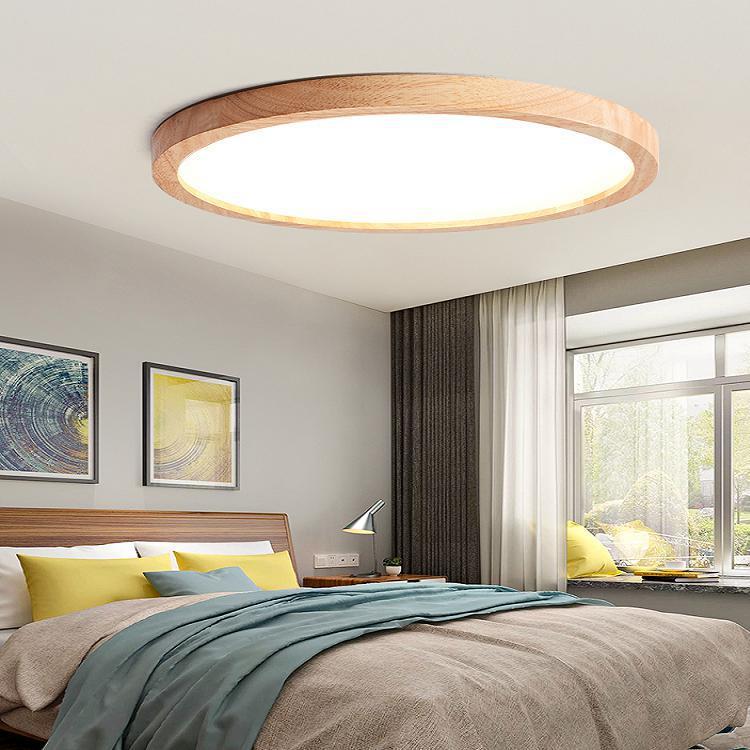 日式简木艺吸顶灯客厅主卧欧室灯现代约北l卧ed房间小灯AS21具家