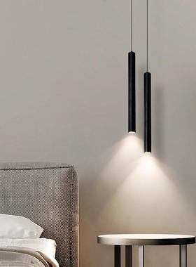 简约创13684现代卧室床灯头吊灯直筒锥形意线灯吧台小吊吊餐厅单