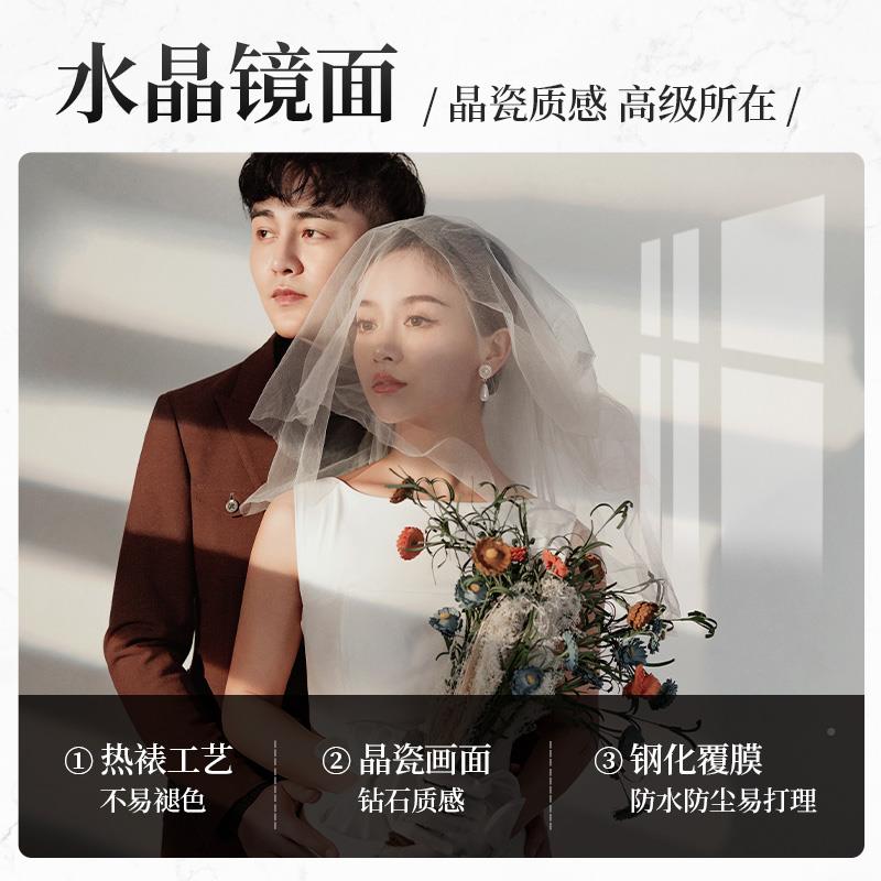 AI6婚纱照挂墙相框定制结婚照片打墙L印F767H6SS摆台洗相片放大全