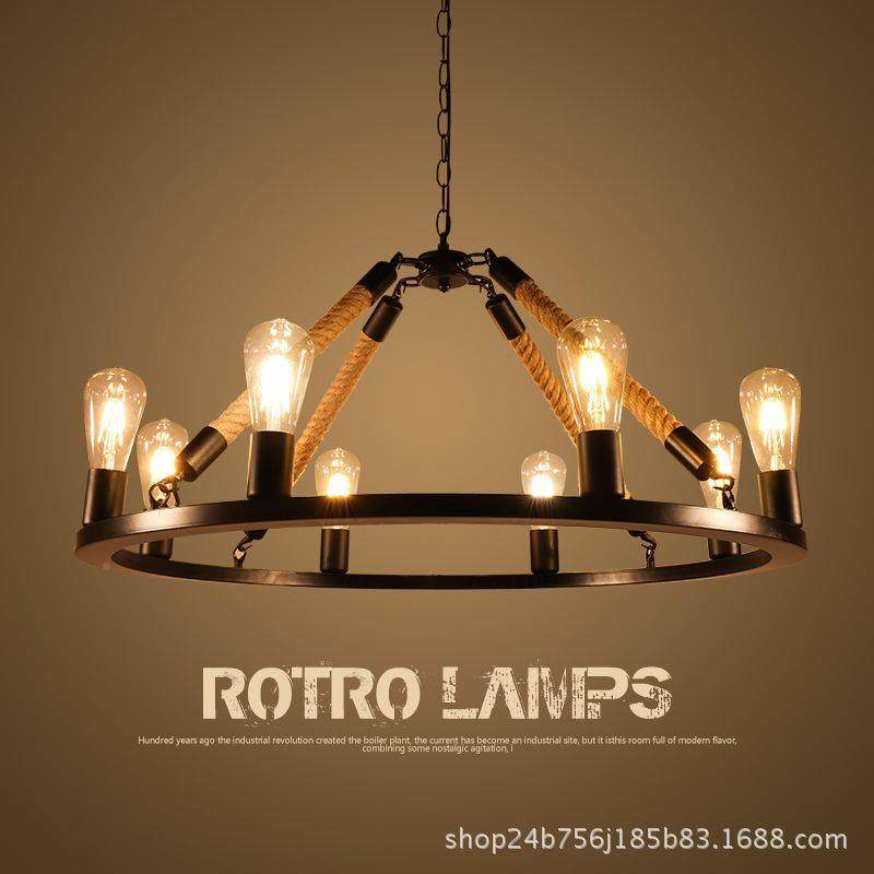 现代个吧63绳性厅吧台餐咖啡馆复古麻吊灯艺术酒吊灯创意麻绳吊灯,家装灯饰光源,智能吊灯,淘宝优惠券,粉丝福利购,淘宝优惠卷