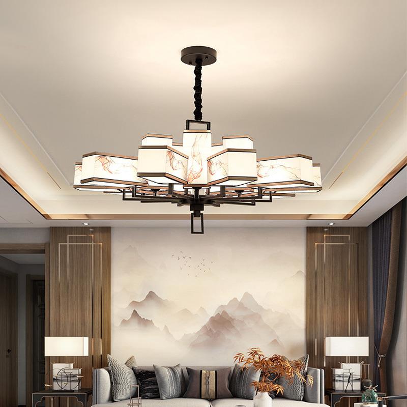 新中式吊灯中国创意卧室客厅风复灯用个家性禅意式9764楼大吊灯具