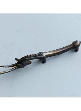 黄美铜精工四宝书画用品铜笔架精实房用办公YMR商务礼品山文羊笔