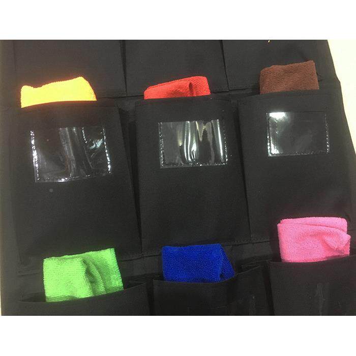 九口咖/黑色店抹布房酒店抹布防袋水加厚毛巾工具区分酒客工作车