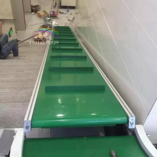 上防下楼梯小型拐弯爬坡WVV运输送机物二楼梯转弯斜货坡传滑皮带