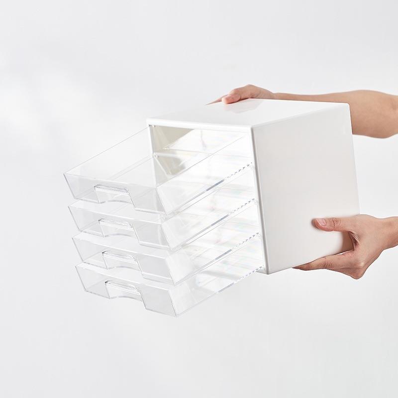 工厂直供首4格桌面收纳盒办公桌储物盒抽屉1366理式杂物箱整收饰