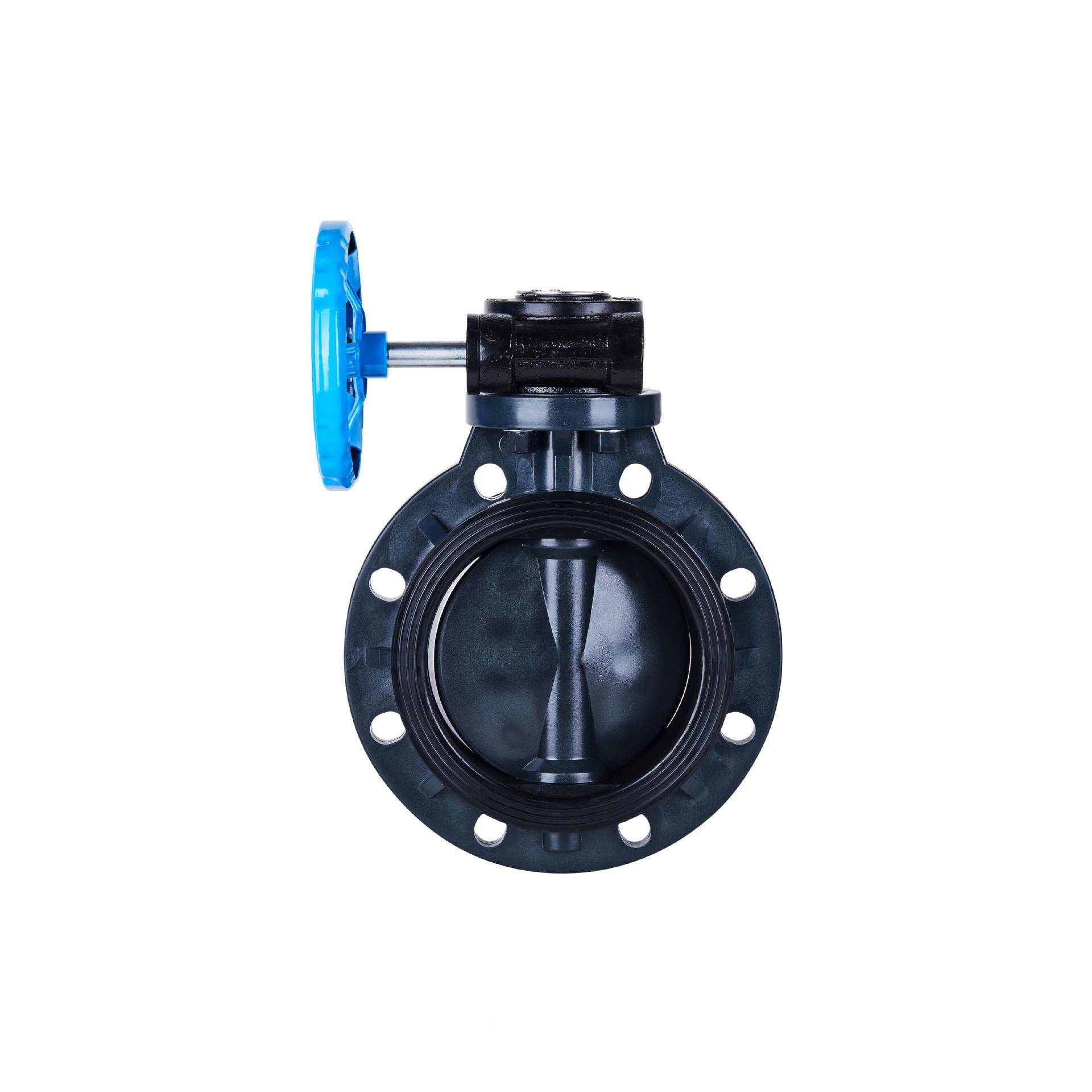 凯鑫厂阀P家料供应FRP耐腐蚀塑涡轮1蝶D371X-10S涡轮式蝶阀