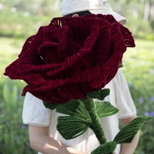 1WW7435546巨型女玫瑰花男朋友结婚领证婚礼物品扭扭棒庆手工米di