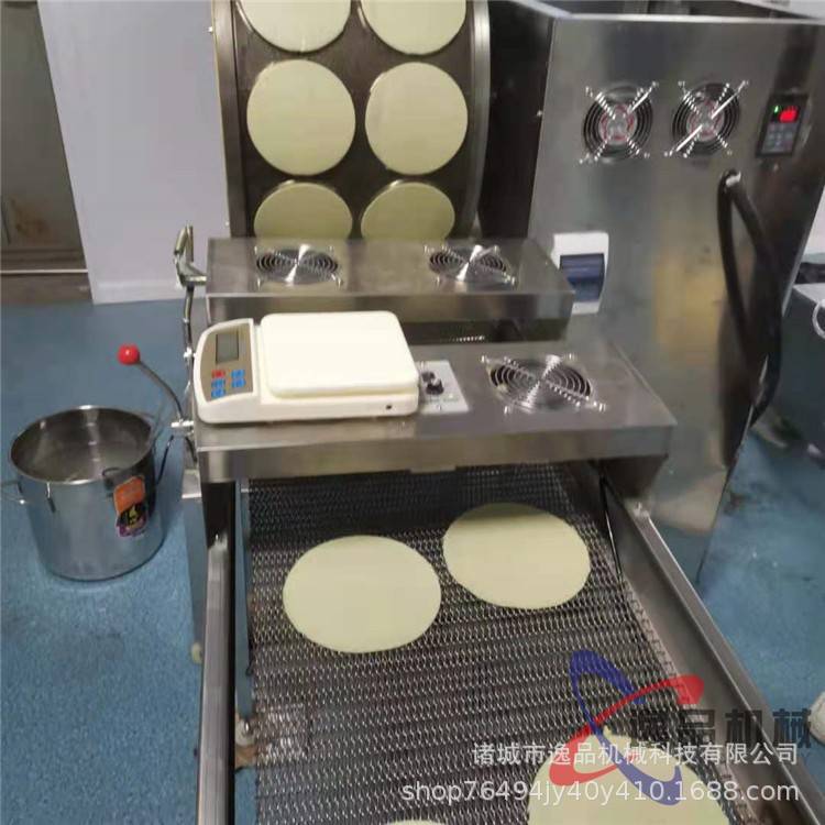 山东五香肉卷蛋皮机滚筒圆形金丝蛋卷皮机器烤鸭饼机一键启动