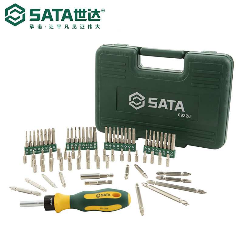 Sata/世达五金工具80件6.3MM系列旋具头组套09326套装