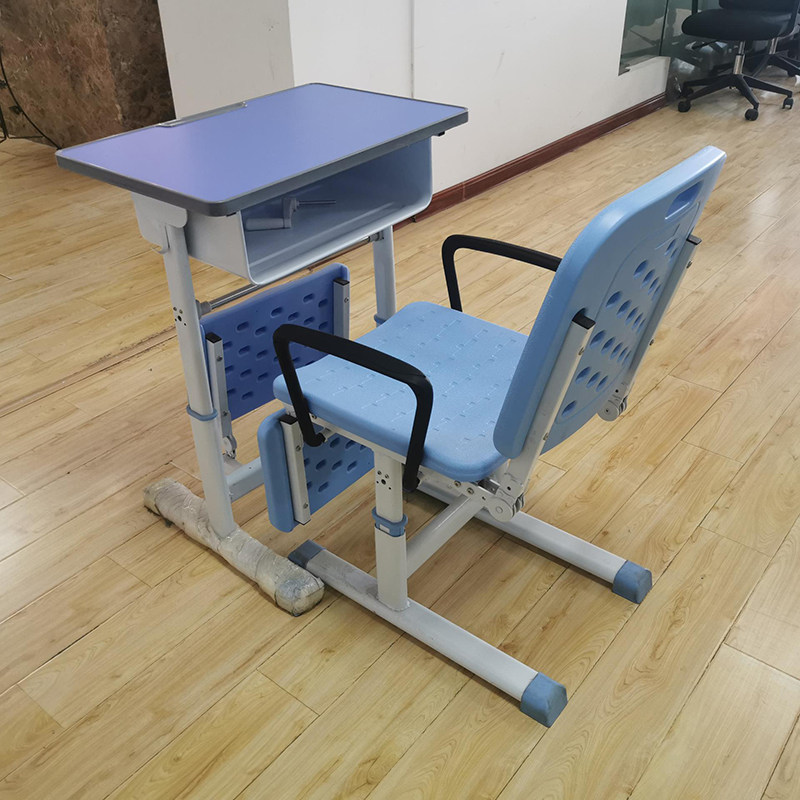 可升降学生午休课桌椅套装学校教室午睡学习桌椅组合可躺培训座椅