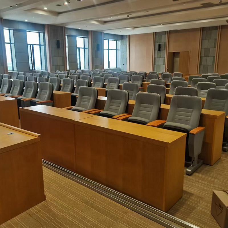 礼堂阶梯连排椅铝合金压铸报告厅等候椅影剧院会议室折叠桌椅定制