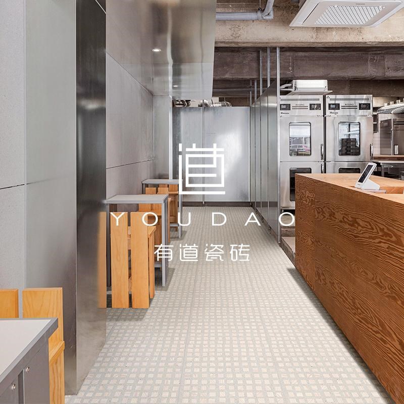 有道 灰色水磨石木纹墙地砖厨房卫生间阳台瓷砖咖啡厅商业防滑砖