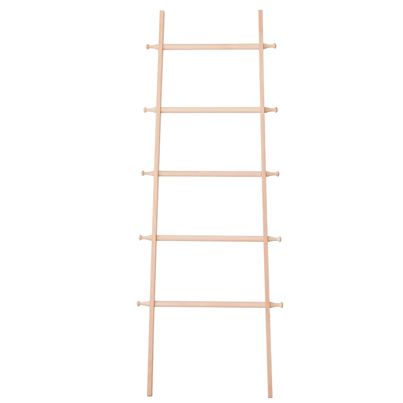 立式挂衣架落地卧室实木梯子衣帽架小户型梯形置物架房间靠墙架子