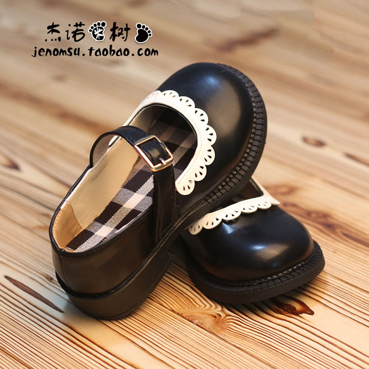 女宝皮鞋春秋季公主软底花边学院风黑色豆豆鞋1-2-三-4岁宝宝单鞋,童鞋/婴儿鞋/亲子鞋,皮鞋,淘宝优惠券,粉丝福利购,淘宝优惠卷