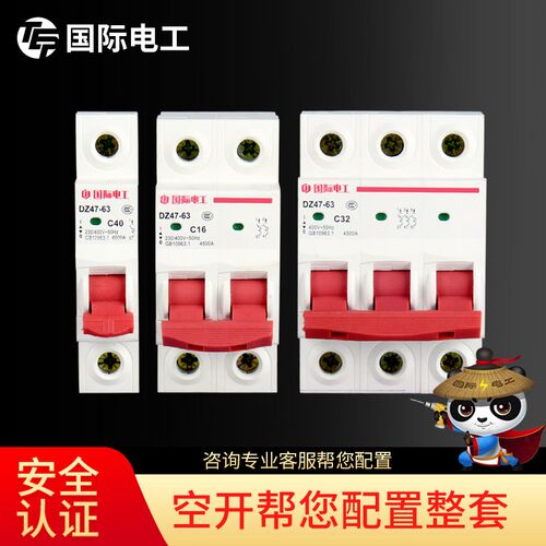 空气开关家用保护器12匹 单双P空开 1P16A2025324T063A小型断路器