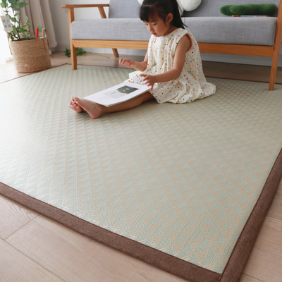 防水藤席地毯客厅加厚地垫日式踏踏米垫卧室床边凉席垫儿童爬行垫
