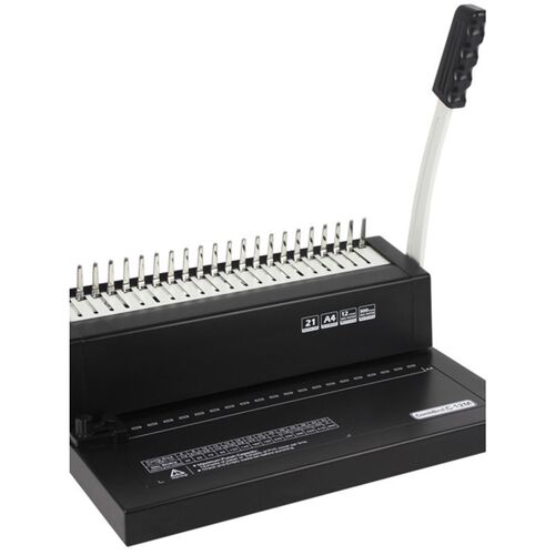 库厂促C12M打孔机装订机 手动疏式夹条装订机办公用胶圈装订机厂