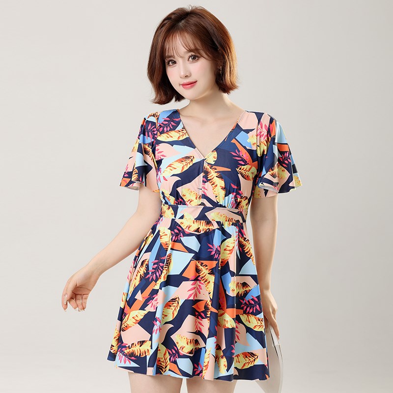 泳衣女士大码连体保守200斤遮肚显瘦加肥加大300斤温泉泳装250斤