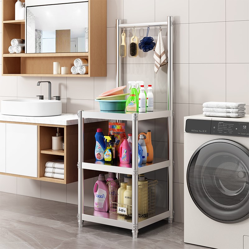 浴室角架卫生间脸盆架收纳置物架厕所毛巾挂架落地储物不锈钢架子