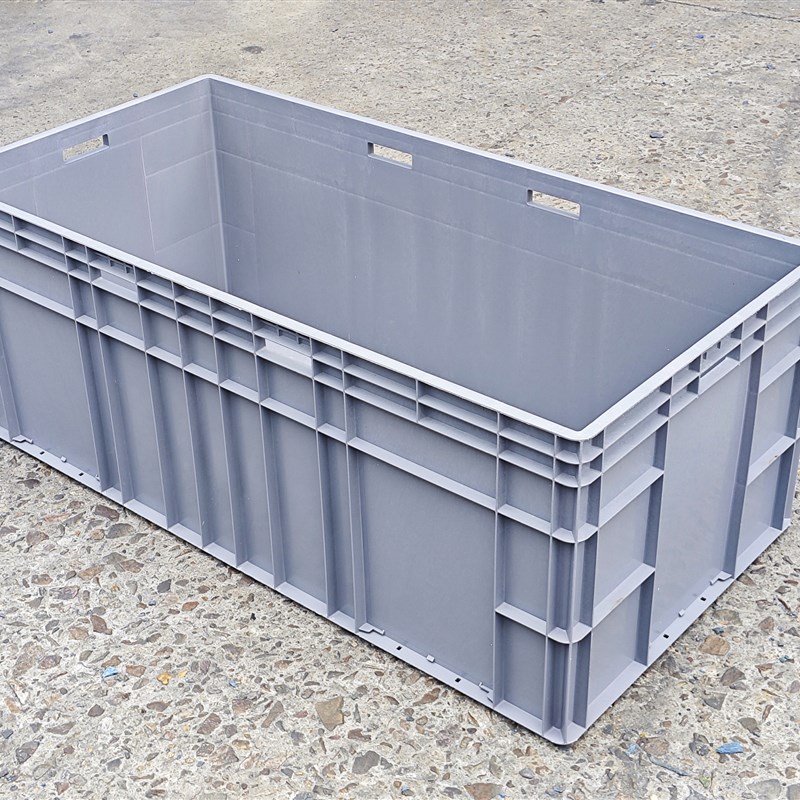 61245灰色物流箱塑料周转箱储物超大超宽五金配件1200600450