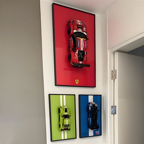 适用于高车积木42161 42162 42123 上墙相框挂墙展示装饰背景板