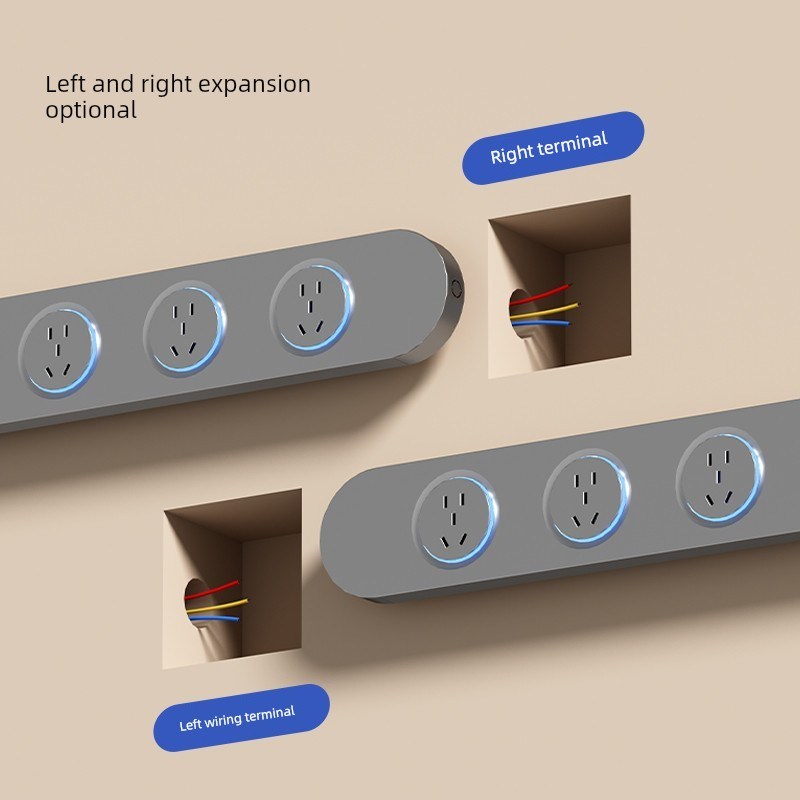 21孔扩展插座轨道扩展多功能扩展器转换器多孔插件带接线板