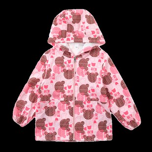 儿童秋冬防水拉链罩衣羽绒服耐脏罩衫外穿女洋气画画围兜长袖护衣