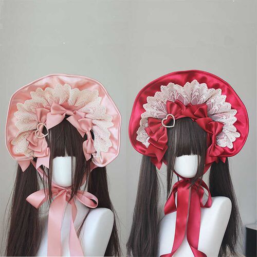 多色百搭古董lolilta手作粉色波奈特小物优雅小华丽doll感BNT发饰