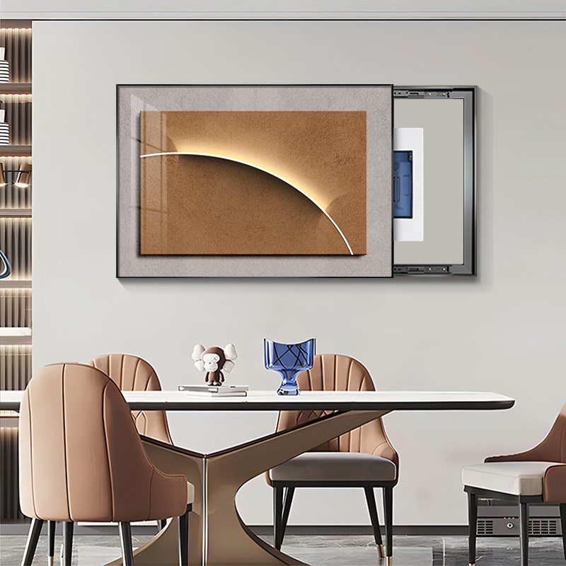 简约现代免打孔电表箱装饰画空开配电箱挂画网络盒遮挡箱可定制