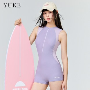 泳衣女连体高级感2025新款 游泳馆专用微胖女孩遮肉显瘦平角游泳装