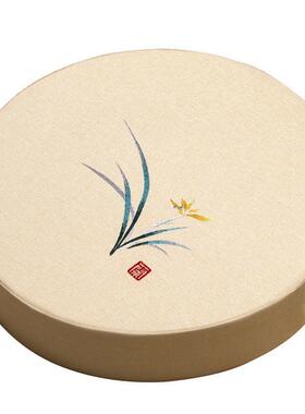 中团式圆形坐PLI垫藤椅阳台飘窗垫榻洗榻米地上坐垫蒲垫加可拆厚