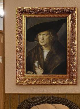 实木油画框外框法式油画外框框任意尺寸QCR高电视相挂墙镜框端装