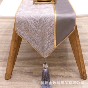 桌餐旗电轻奢高端现代桌中桌布条茶几视柜装 98451饰布风客间厅