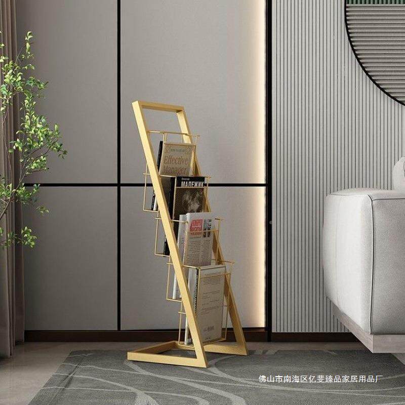 资报刊架铁艺书架杂架志架子报纸架书报架XAW料架展示海报置物落