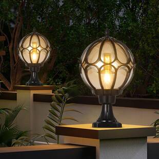 头户外圆灯球围柱墙花园别墅门柱灯大门室灯外庭院HDS-ZTD9柱子灯