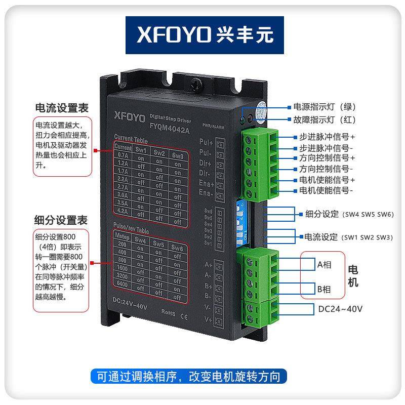 进两相开环步FZH驱动器20284227步进驱5动器24v4A5600细分