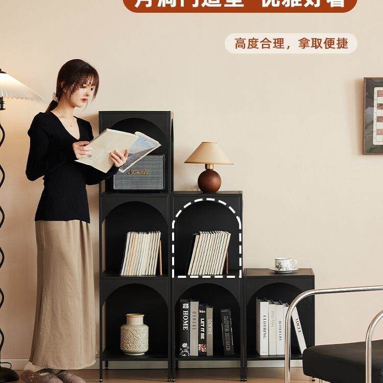 创意书架厅铁艺书报架架客落地置杂物架角落无品牌/书柜物收纳陈