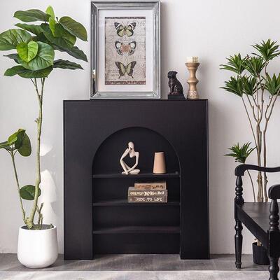 法式炉厅柜子97879ins风拍道具客装饰白壁玄光柜摆置物架现代简约