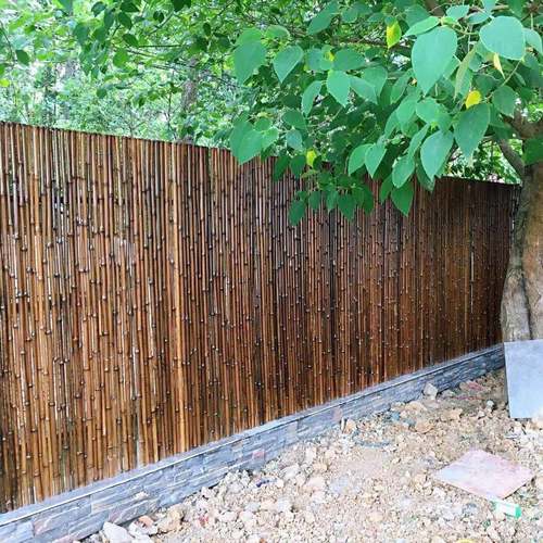 竹篱笆栅栏子围栏户0113外围竹墙碳化竹篱防腐竹排花园护笆挡栏墙