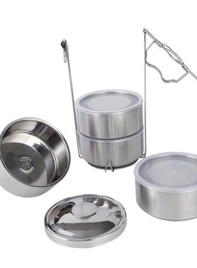 1714cm保餐温食格304不锈钢学盒生保温饭盒当圆形手提盒便午餐盒